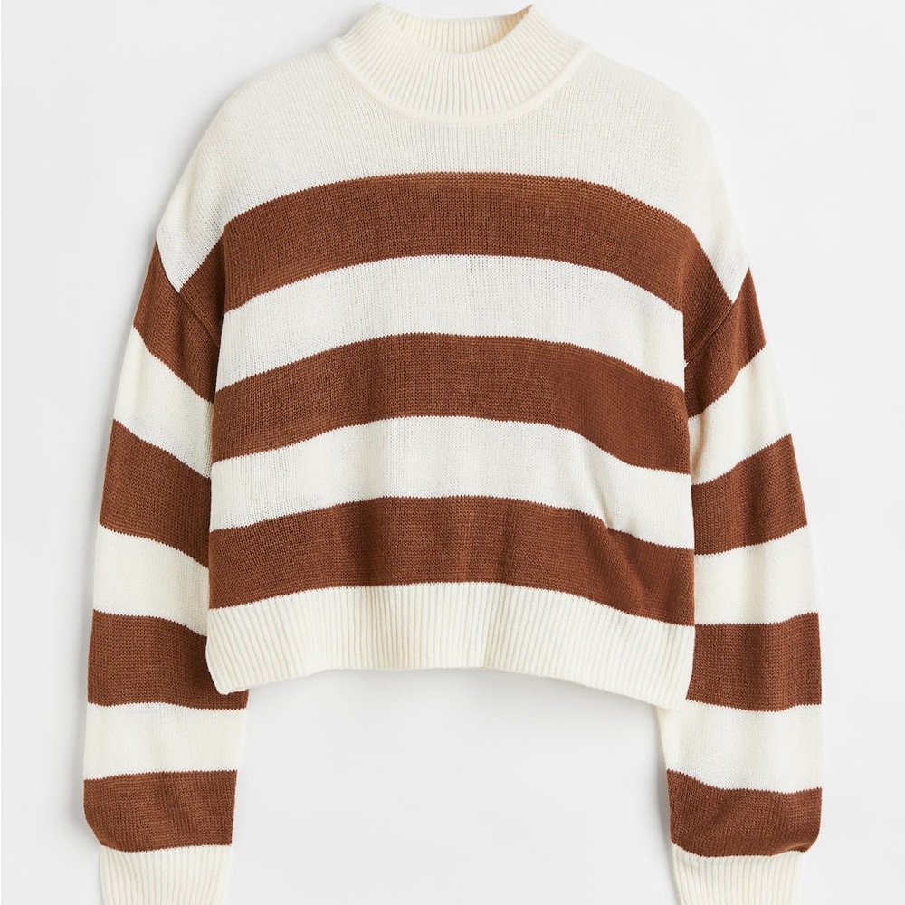 H&M Cropped Striped Sweater